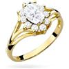 Sakrami Anello da Donna Jasmine in Oro Giallo e Zirconi Bianchi Personalizzabile (15)