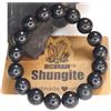RICHRAIN Bracciale protettivo in shungite per uomini e donne con cristallo naturale, 6.2-7 inches, Pietra