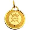 Generic CIONDOLO ROSA DEI VENTI IN ORO GIALLO 18 KT + COLLANA LACCIO IN OMAGGIO
