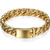 OIDEA Braccialetto Uomo Bracciale Catena Acciaio Inox lucidatura Oro