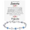 Bramart Bracciale Donna Argento Sterling 925 A mia Suocera Compleanno Idee Regali per lei, Bracciale Idea Regalo Natale - Cofanetto con DEDICA incluso. (A mia Suocera - Argento 1)