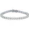 t♀d♂ jewels Bracciale Tennis in Argento 3mm 925 Rodiato con Zirconi Bianchi Taglio Diamante da donna e da uomo (20 Centimetri)
