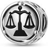 ZUOHUI Charm in argento Sterling S925 con bilancia della giustizia e simbolo del diritto romano - 11,4 mm, for la creazione di gioielli fai da te, compatibile con i bracciali Pandora, regalo for donne