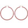 GUESS Orecchini a cerchio con pietra di cristallo in oro rosa