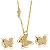 Kim Johanson 'Kim Johanson in acciaio inossidabile da donna Set di gioielli Farfalla Collana con ciondolo e orecchini in oro, con confezione regalo