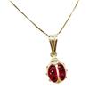Generic Collana Donna Bambina Veneziana Coccinella Argento 925 Dorato Placcato Oro