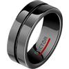 Sector No Limits Row anello Uomo in Ceramica, smalto nero - SACX17019