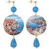 IN LEBOLE Lebole Orecchini Donna, Orecchini Donna Pendenti Eleganti e Leggeri, in Ottone Galvanizzato Oro con Pietre Naturali, Gioielli Artigianali Made in Italy, Regalo Donna dal Design Esclusivo