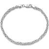 Ayoiow Bracciale A Catena Donna in Argento Sterling 925 Oro Braccialetti A Catena Bizantino