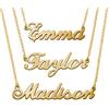 MyNameNecklace MYKA - Collana con nome personalizzato carattere classico in argento 925 Placcato Oro 18K - regalo perfetto per donne