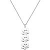 INBLUE Collana Commemorativi Personalizzata Animali Domestici, Ciondolo a Zampa di Cane per Donna, Gioiello con Zampa Nome Inciso, Argento 925/Acciaio Inox, Regalo per Amanti Degli Animali -B3