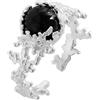 Lllunimon Corallo Nero Onice Anello S925 Gioielli In Argento Sterling Gioielli In Corallo Profondo Mare Misterioso Elegante Gioielli Indossare Ogni Giorno Un Regalo Per Lei
