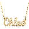 MyNameNecklace MYKA - Collana Personalizzata con Nome Corsivo con Opzione Diamante in Argento Sterling 925 o Placcatura in Oro - Regalo di Gioielli per Lei (Placcato Oro 18k)