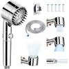 Suprbee Doccino per Doccia, Soffione Doccia Alta Pressione con 5 Filtro, 2 M Tubo e Staffa di montaggio, Telefoni doccia, 4 Modalità di Spruzzo Shower Head per bagni Docce Hotel