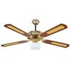 DCG Ventilatore a soffitto, 3 velocità con luce come un lampadario. 4 pale color marrone in legno