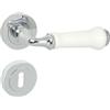 Domino LUDWIK-R M6/White - Maniglia in acciaio inox per porta di camera da letto, ufficio, cantina e porte interne