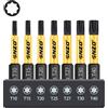 Litoott Confezione da 7 punte Torx per avvitatore a percussione, T10-T40, 2 pollici (50 mm), punte dinamometriche professionali S2 in acciaio legato, a prova di manomissione
