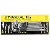 Mundial Chiavi Torx In Serie Con Foro Finitura In Acciaio Cromo Vanadio, Tipo Lungo. Clip In Plastica. Composizione: T10, T15, T20, T25, T27, T30, T40, T45, T50.