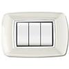 ELETTROCANALI PLACCA BIANCA 3 FORI ELETTROCANALI MY LIFE COMPATIBILE LIVING TICINO ECL2983TWH