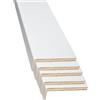 bricoleva.it Coprifilo in Abete, Mostrine per Porte Interne in abete - 5 Pezzi - Con Ala, Bianco Matrix - Coprifilo lunghezza 2,25mt.