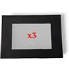 Generico x3 Placca Millennium 3 Moduli Nero - Serie ARC | compatibile con Marlanvil 7843.T.N