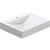 doporro Lavabo da Appoggio o Sospeso Rettangolare 60 cm in Marmoresina Bianco Lucido, Lavandino Bagno con Foro per Rubinetto, Montaggio a Parete - Colossum810
