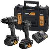 DeWalt Trapano avvitatore a percussione senza fili e avvitatore d'impatto, 18 V, con 2 batterie 5 Ah, caricatore rapido, scatola T-STAK, edizione speciale McLaren