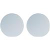 FSLiving Filtro della luce, 2 adesivi in tessuto, anti-riflesso, oscuramento della luce per faretti da incasso, faretti da soffitto, diametro 10 cm, tessuto bianco
