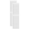 DecoMeister Porte a Lamelle in Legno 444x1700 mm Confezione da 2 - Porta Lamella Pino Massiccio - Anta per Armadio a Persiana Aperta - Frontali Mobili e Antine per Guardaroba - Preverniciato Bianco