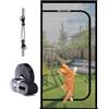 MAGICDOOR Zanzariera Porta Finestra per Gatti con Cerniera 160x260cm, Nero | Rete Tenda Rinforzato Anti Graffio Gatto, Antizanzare per Balcone Soggiorno, Reversibile, 4cm Nastro Adesivo Superiore