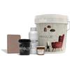 Nikkolor Kit Microcemento 8m² per Pavimenti e Pareti - Copre Piastrelle Senze Demolire - Finitura Opaca - Argilla Marrone