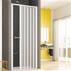 Yellowshop - Porta Doccia Katia per Disabili in PVC Bianco, Apertura a Soffietto Reversibile, Accesso Facile, Installazione Veloce, Salvaspazio, Made in Italy (Bianco, 120 cm)