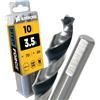 Amboss Werkzeuge 10 punte elicoidali Step Force Ø3.5 mm - HSS-G DIN 338 per acciaio, acciaio da costruzione, alluminio, metalli non ferrosi AMBOSS WERKZEUGE® per lamiere, profilo - esagonale per trapano, trapano a