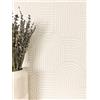 Newroom Carta da Parati TNT Crema Linee ad Arco Boho Soggiorno