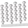 OATIPHO 30 Pezzi Pomelli per Armadio in Acciaio Inossidabile Argento, Pomoli Rotondi Viti, Maniglie per Mobili da Cucina e Guardaroba, Tatto Confortevole, Aspetto Elegante