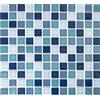 conwire Mosaico di Rete Parete Mix Blu Lucido Ceramica Specchio Piastrelle per Doccia - Quadrato per Cucina Bagno WC