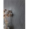 Newroom Carta da Parati TNT Antracite Onde Righe Moderna Loft | Riflessi metallici argento, rilievo marcato con profondità 3D, effetto glamour, carta da parati soggiorno, per open space