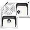 Apell Lavello Cucina angolare incasso foro Acciaio inox 2v Roma cm 83 Inox