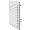 La Ventilazione AMR200B Griglia di Ventilazione in plastica rettangolare Bianca, con rete antinsetti e molle. Dimensioni 204x230 mm