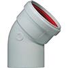 STABILE CURVA APERTA 45° M/F ø 80 mm PER TUBI IN ALLUMINIO BIANCO CALDAIA Stabile