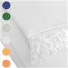 Home Tresor - Tenda Zanzariera per Porta e Finestra con Anelli e Frange Retina da Esterno, 100% Poliestere, cm. 150x250 Tinta Unita (Bianco)