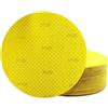 HobbyPower24 15 dischi abrasivi in velcro gialli carta vetrata, fogli abrasivi multiuso, Ø 225 mm, grana 120, per levigatrice a secco levigatrice a collo lungo giraffa levigatrice da parete levigatrice da soffitto