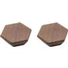 HDJNal 2PCS Maniglie per Cassetti in Legno di Noce a Forma di Esagono, Maniglie in Legno da 60mm con Viti - Manopola per Porta in Legno Naturale - Maniglie per Armadio, Armadio, Guardaroba e Cassetti