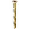 bricoleva.it Set professionale da 10 PZ di Viti per il Legno Color Ottone con Testa Piana Svasata, DIN 97, Set di viti in acciaio resistente per mobili, costruzioni(3,5 x 25 mm.- 10 pz.)
