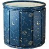 PawwJoy Vasca da bagno pieghevole portatile, ideale per viaggi, in PVC, diametro 60 cm, altezza 65 cm