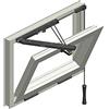 NERVIANI Comando CHIUSURA a distanza Newton Savio ART. F7 PER APERTURA FINESTRE A VASISTAS COMPLETO FI PROFILO COPRICAVO IN ALLUMINIO F6.R (9010 BIANCO)