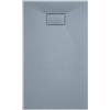 Arreditaly Piatto Doccia Spessore 2.6 Cm In Resina Effetto Pietra Stone Ardesia Antiscivolo Riducibile Indistruttibile Filopavimento Arredo Bagno Con Griglia Di Copertura Colore Grigio (70 x 120 cm)