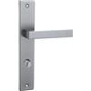 domino QUBIK M45 Maniglia per Porta a Forma di L in Alluminio Cromato Satinato, Set con 78 Maniglie per WC, Design Moderno ed Elegante per Porte Interne