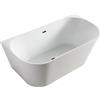 Balneo VIVA Vasca da Bagno Autoportante in Acrilico con Telaio in Acciaio - Stabilizzatori a 6 Piedi - Troppopieno e Tappo Clic-Clac - Nero - 150x75cm