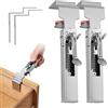 Generic Morsetto di fissaggio regolabile per cassetti, morsetto fisso rimovibile One-Touch, clip di fissaggio in acciaio inossidabile, morsetti di installazione per armadietti da falegname, tavoli domestici e